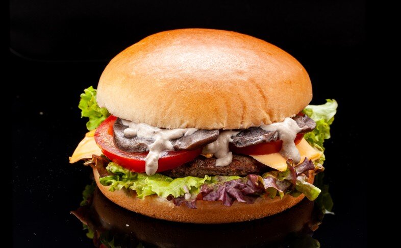 Грибной бургер