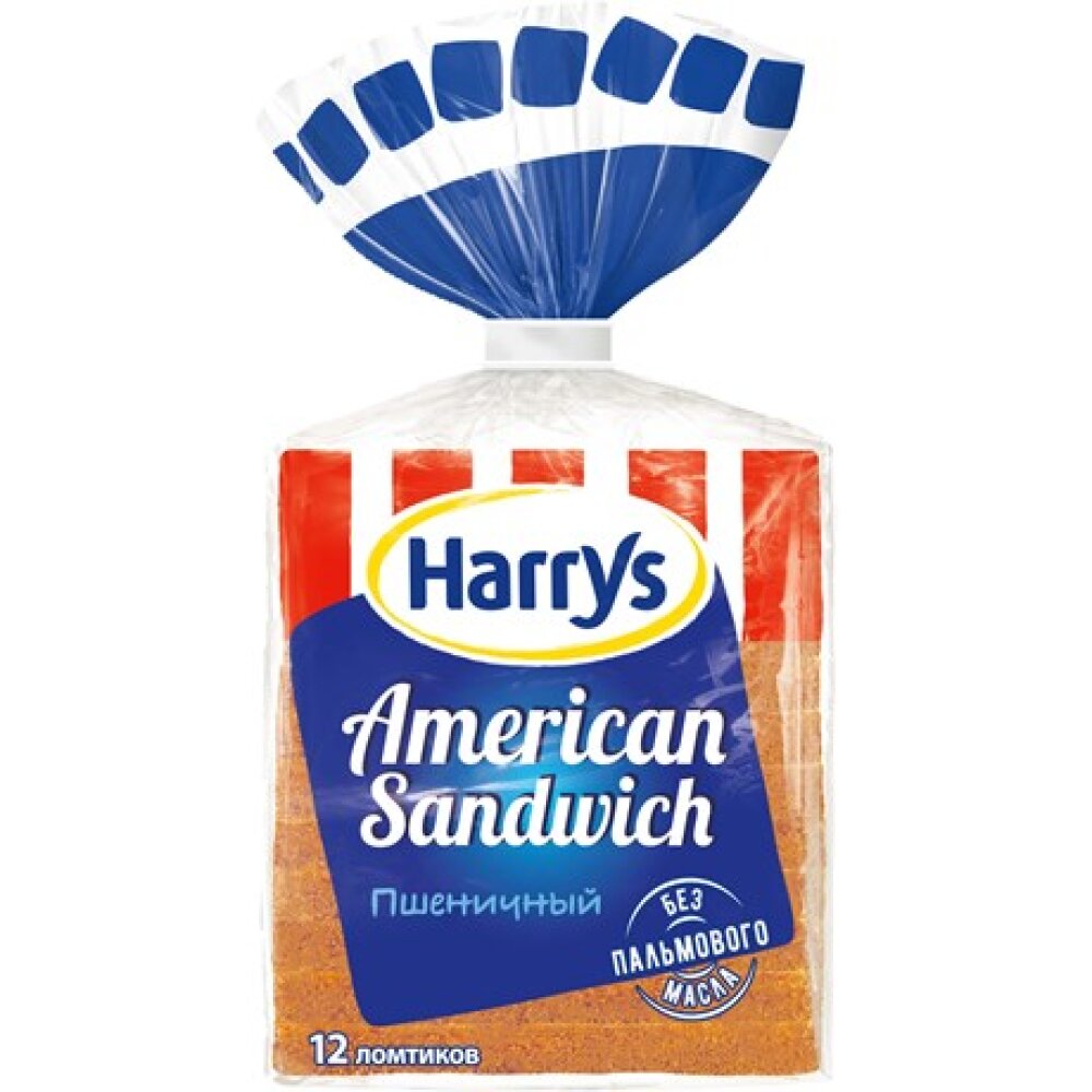 Хлеб Harry's American Sandwich сэндвичный пшеничный в нарезке, 470г