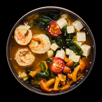 Мисо суп с креветками