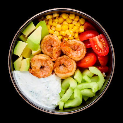 Боул с креветками