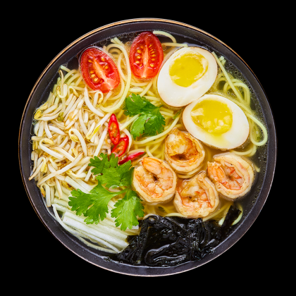 Суп рамен с креветками