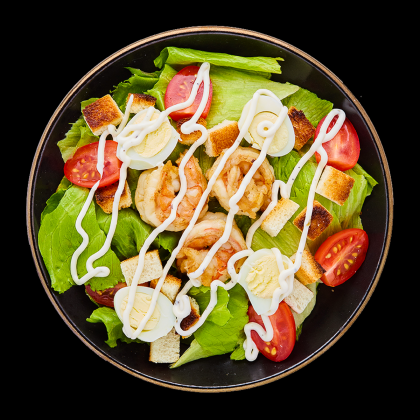 Салат "Цезарь с креветками"