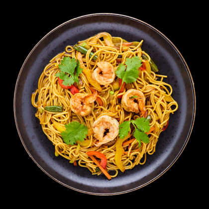 Рамен с креветками