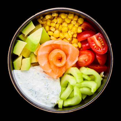 Боул с лососем