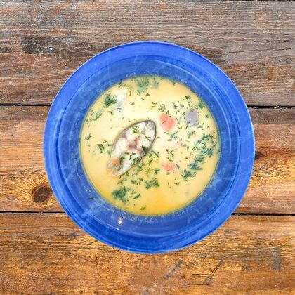 Суп уха с форелью