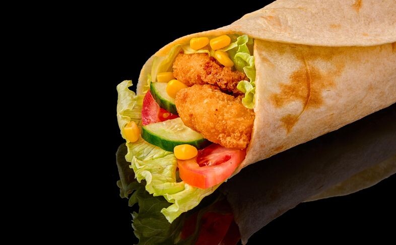 Шаурма с креветками