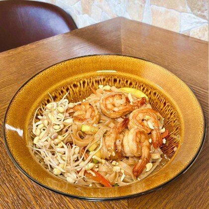 Рисовая лапша Пад-Тай с креветками