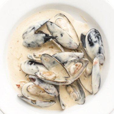 Мидии в соусе дор блю