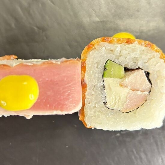 Ролл Карбонара с беконом