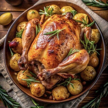 Курица запеченная с Картофелем