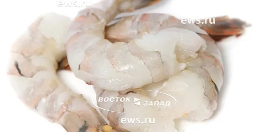 Креветки  тигровые,с/м.очищ.,б/г ,с хвостом Индия,размер 26/30, 450 гр