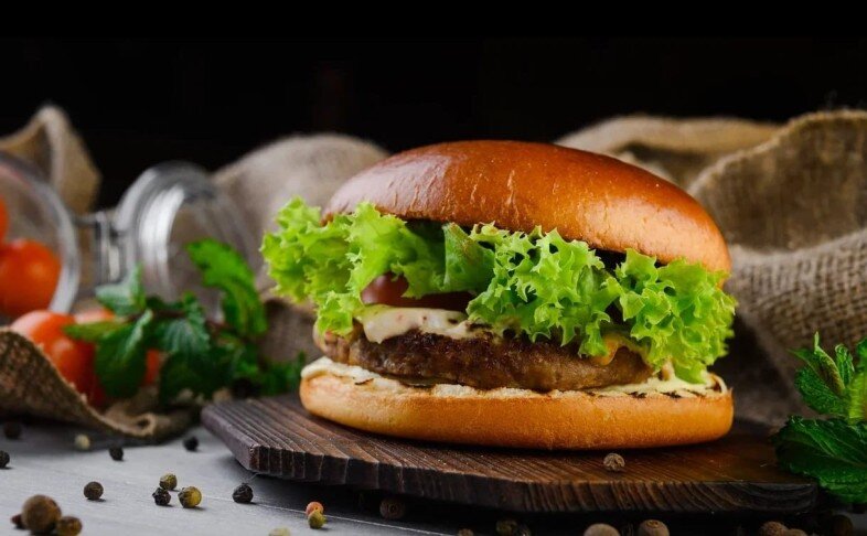 Бургер с куриным бифштексом