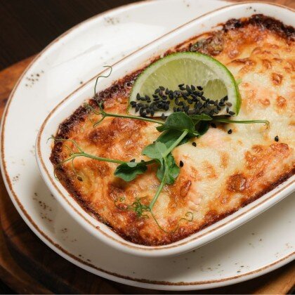 Семга запеченная в сливочном соусе