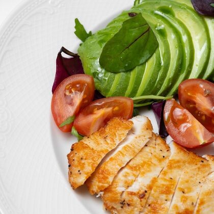 Гречка с цыпленком и авокадо