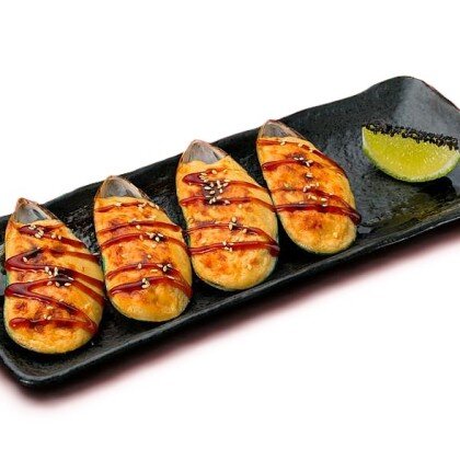 Мидии в сырно-чесночном соусе