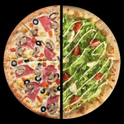 Пицца из половинок