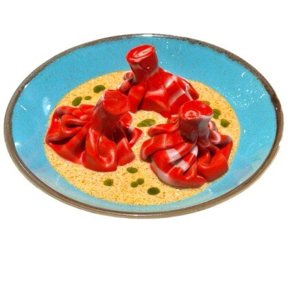 Хинкали с креветками в соусе Том Ям 180/50г