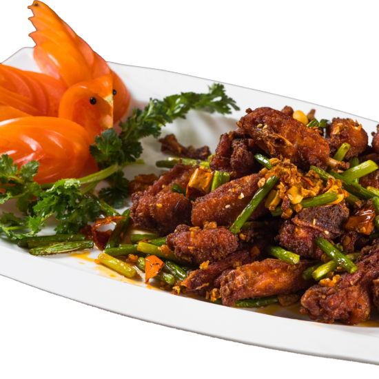 №69 Крылышки с побегами чеснока