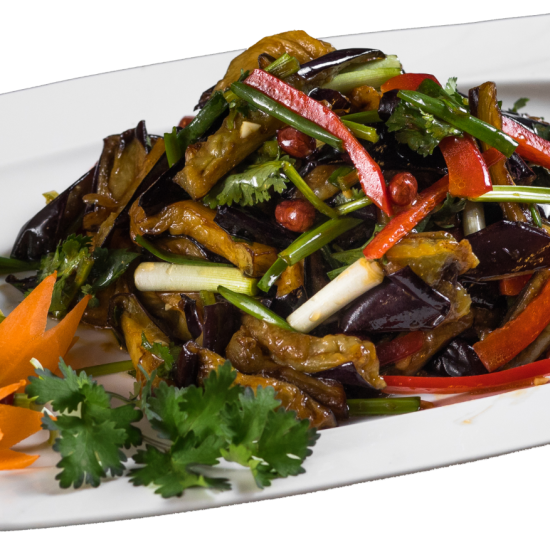 №01 Теплый салат с баклажанами