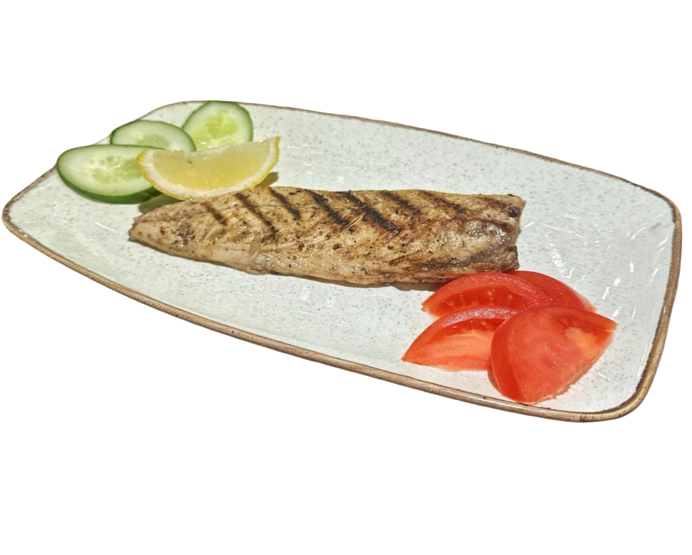 Скумбрия жареная с овощами 160/120г