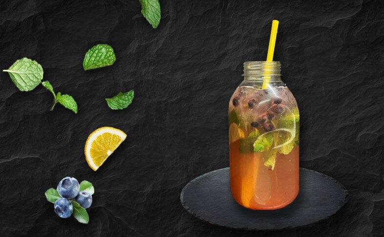 Домашний лимонад черничный