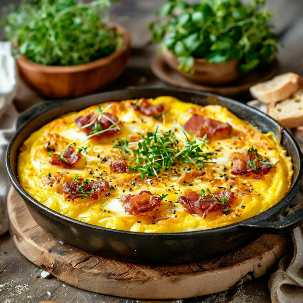 Сырный Бекон омлет