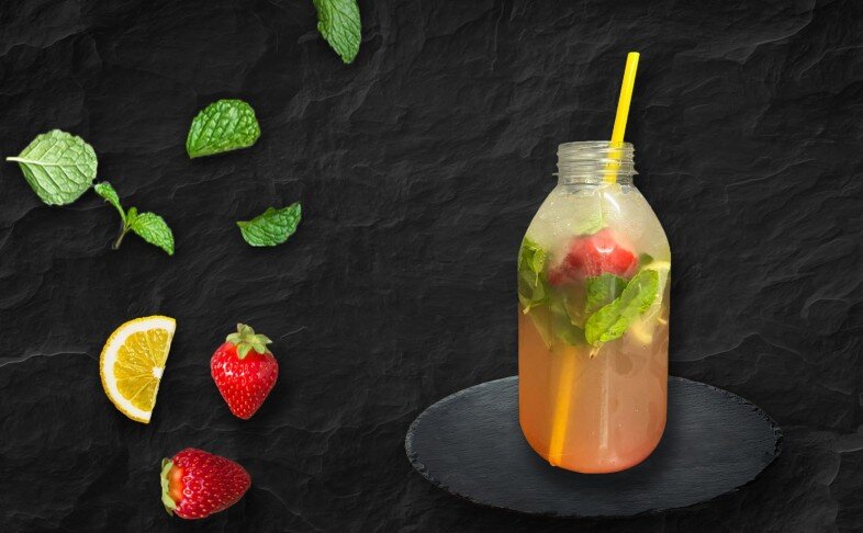 Домашний лимонад клубничный