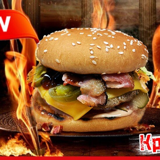 Огненный торнадо бургер