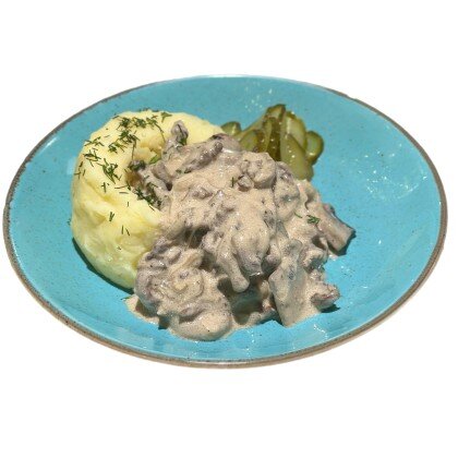 Бефстроганов из говяжьей вырезки