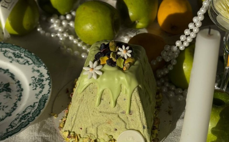 Фисташковая творожная Пасха