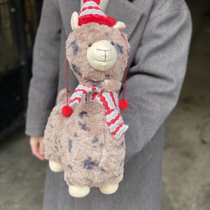 Мягкая игрушка шоколадная Альпака