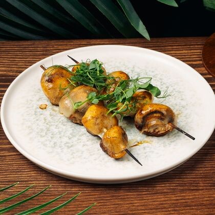 Шампиньоны гриль