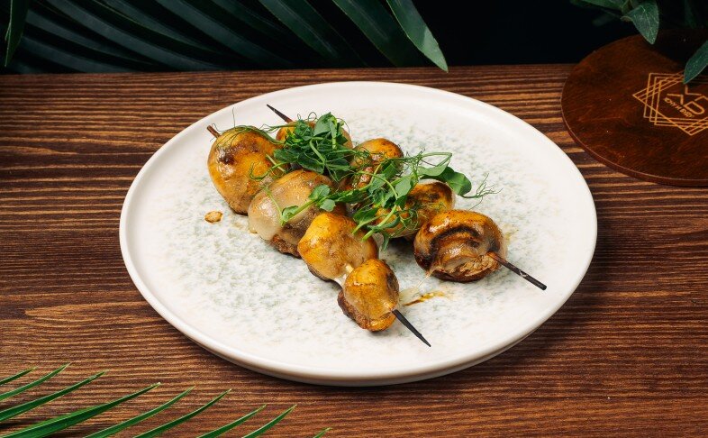 Шампиньоны гриль