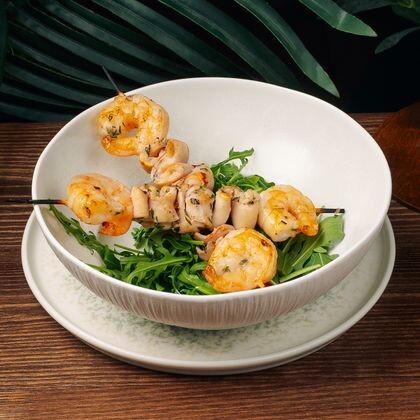 Шашлычки из морепродуктов