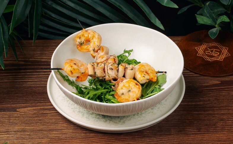 Шашлычки из морепродуктов