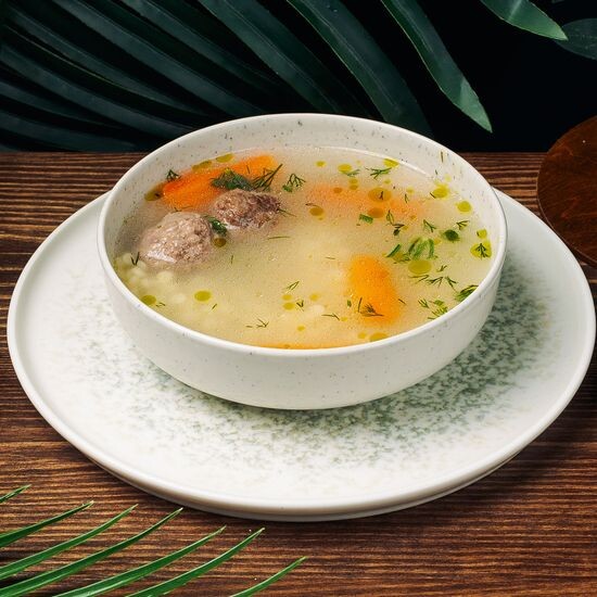 Суп с фрикадельками и птитимом