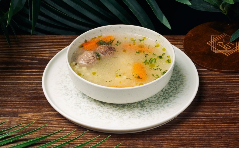 Суп с фрикадельками и птитимом