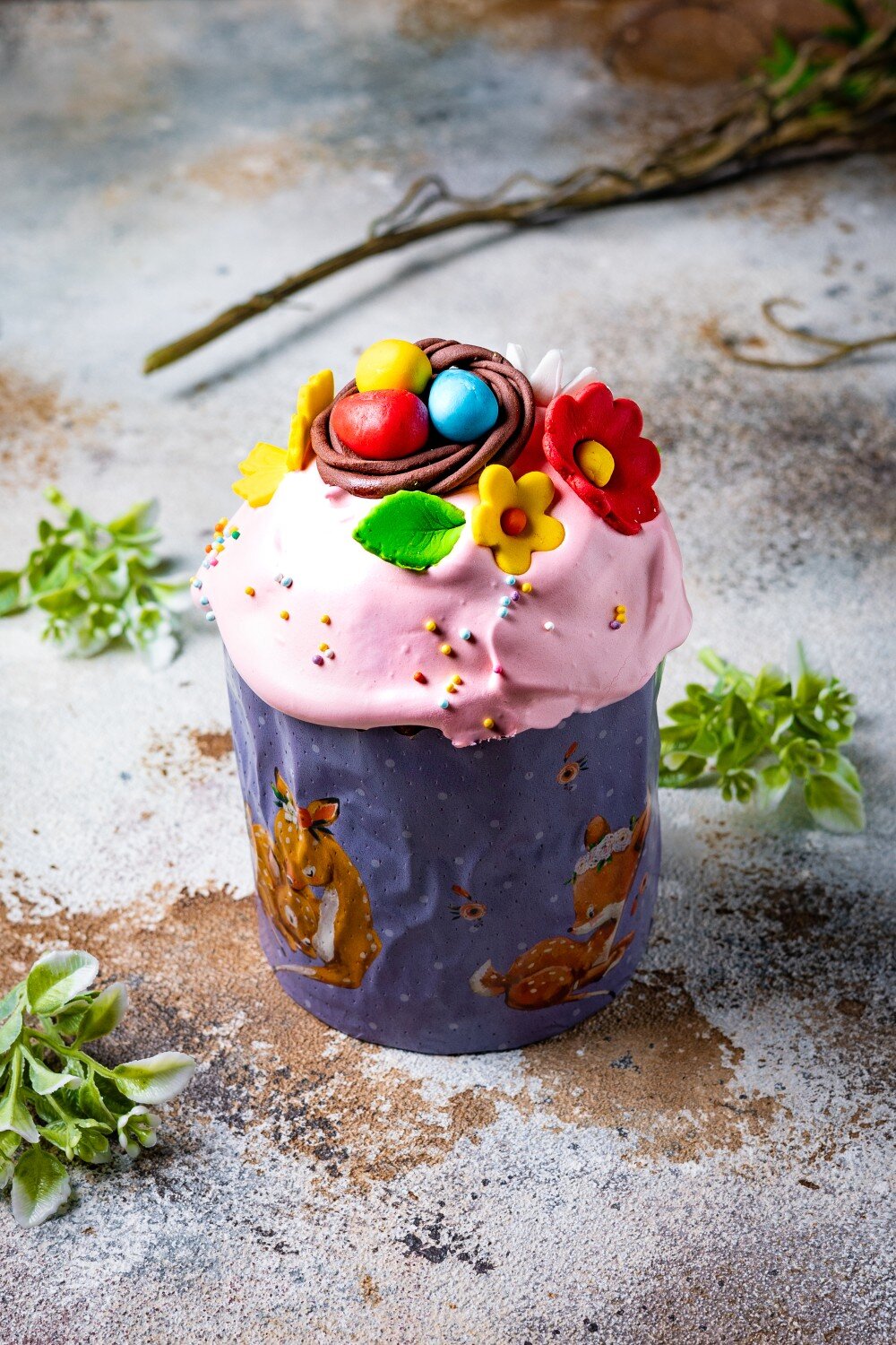 Кулич с изюмом