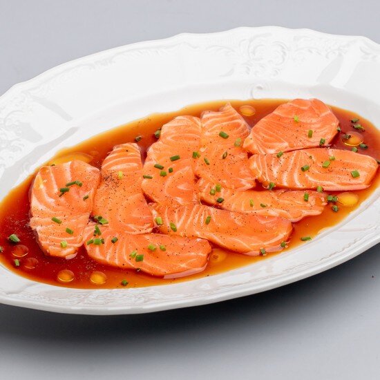 Севиче из лосося с соусом юдзу