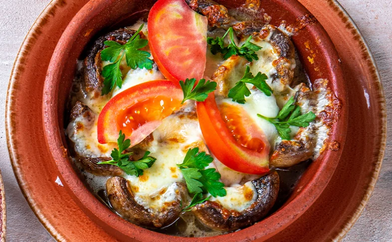 Грибы запеченные с сыром