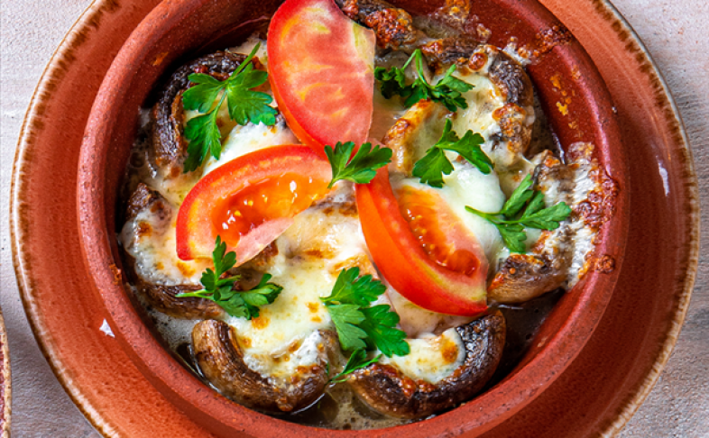 Грибы запеченные с сыром