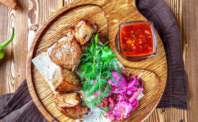 Шашлык из баранины.