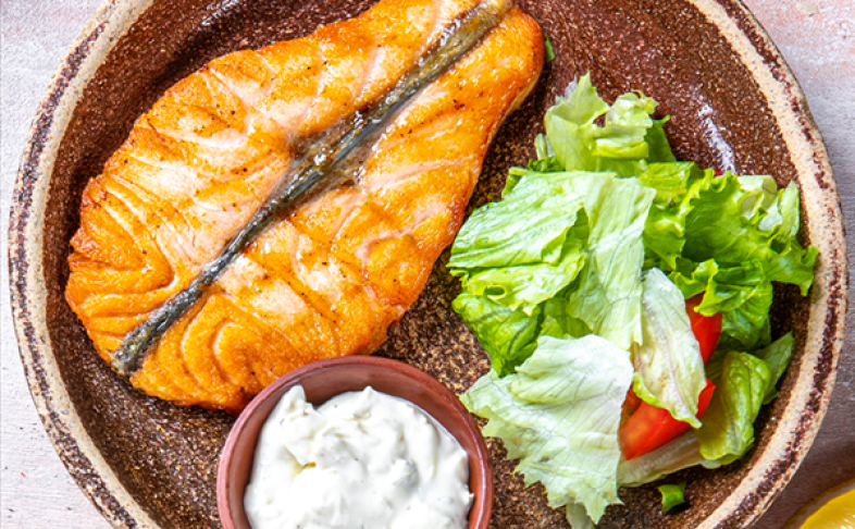 Стейк из красной рыбы