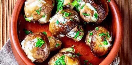 Шампиньоны на мангале