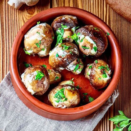 Шампиньоны на мангале