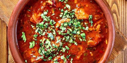 Креветки в соусе по-грузински