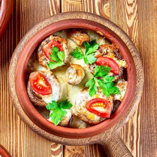 Грибы запеченные с сыром