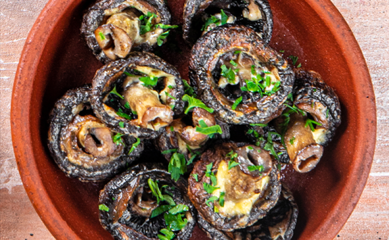 Шампиньоны на мангале