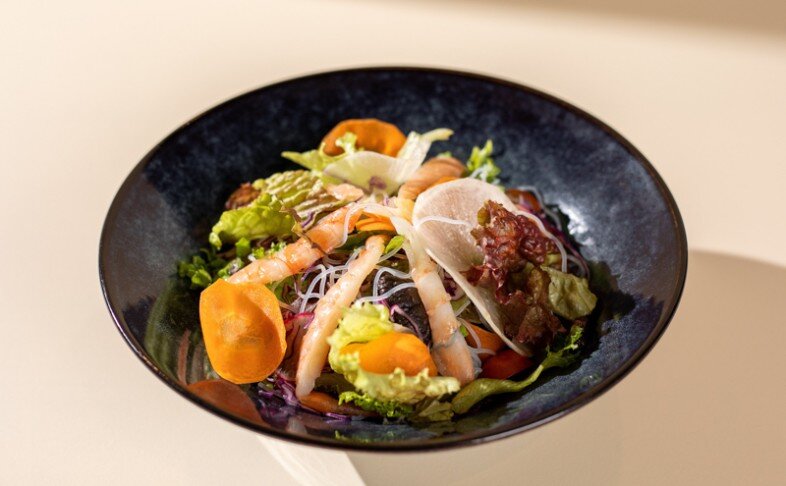 С креветкой и стеклянной лапшой 250г