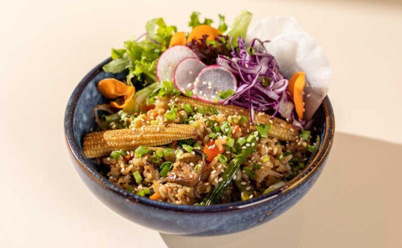 Рис жареный с овощами 400г